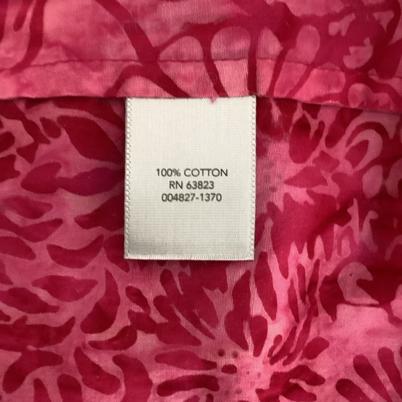 Christopher & Banks Pink Floral Cotton Popover Shirt Size M - Picture 7 of 7
